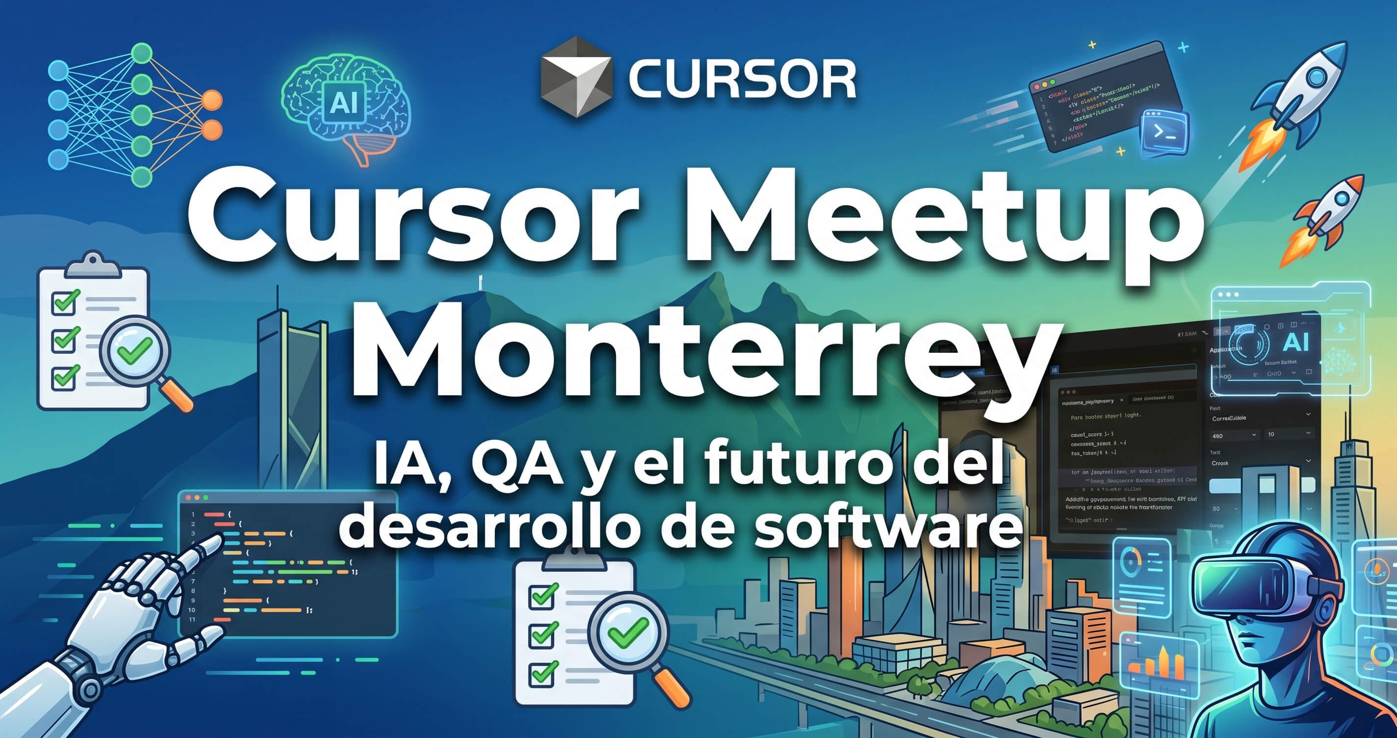 Cursor Meetup Monterrey: IA, QA y el futuro del desarrollo de software