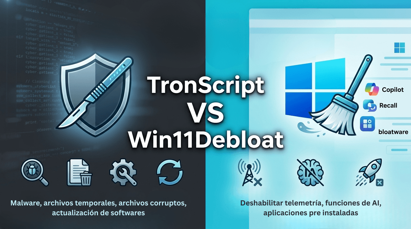 TronScript vs Win11Debloat: ¿Cuál Herramienta Necesitas para Limpiar tu Windows?